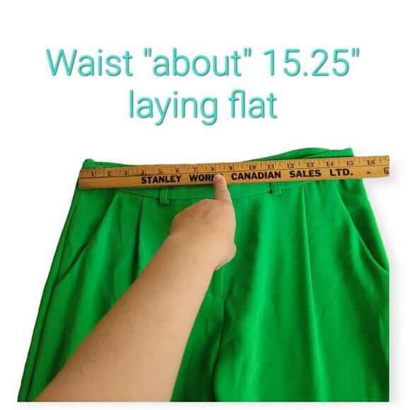 Amanda Uprichard designer Green Straight Leg Wallace Trousers M - Picture 8 of 12